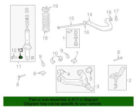 90389-a0001 Toyota Genuine Suspension Strut Bushing #2