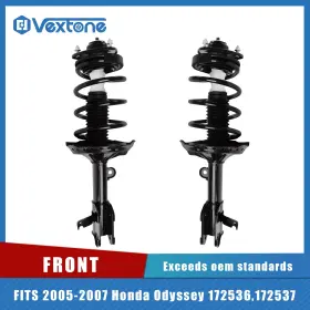 172536 Vextone Pair Front Struts For Honda Odyssey 2005 2006 2007 3.5l V6 With Coil Springs