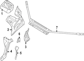 11a-805-540-a Volkswagen Genuine Cross Rail