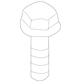 N-101-277-07 Volkswagen Genuine Strut Mount Bolt
