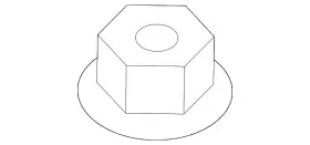N-903-536-04 Volkswagen Genuine Top Nut