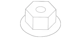 Volkswagen N-909-664-02 Genuine Top Nut
