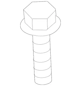 N-912-464-01 Volkswagen Genuine Strut Mount Bolt #2