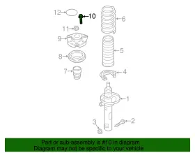 N-912-464-01 Volkswagen Genuine Strut Mount Bolt #3