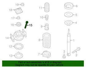 Wht-003-791 Volkswagen Genuine Suspension Strut Mount Bolt #2
