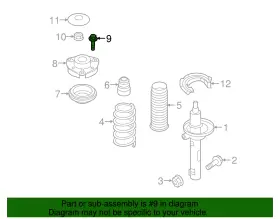 Wht-008-926 Volkswagen Genuine Strut Mount Bolt #2