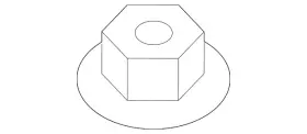 30741325 Volvo Genuine Top Nut