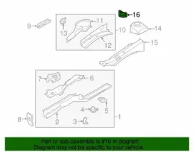 5c0-809-111 Vw Genuine Volkswagen 2011-2021 Jetta Left Strut Mount Panel Bracket #2