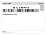 Genuine Bmw Support Bearing Rear 33-50-6-889-812 New. Fixed Price $94.59.