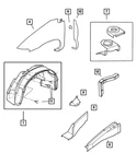 Genuine Mopar Front Suspension Tower Package Right 5018458AB. Fixed Price $71.30.