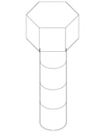 Genuine Mazda Suspension Strut Mount Bolt 9YA0-10-807A. Fixed Price $5.81.
