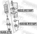 For Febest NSS-R51MF Front Shock Absorber Mounting. Fixed Price $38.23.