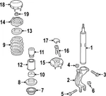 Genuine Audi Suspension Shock Absorber Mount Insulator 80A-412-109. Fixed Price $16.37.