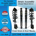 Monroe Oem Front Struts & Rear Shocks For 2013-2017 Kia Sorento Hyundai Santa Fe. Fixed Price $465.53.