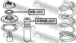 Febest 2001-2006 Acura Mdx Front Shock Absorber Bearing HB-005. Fixed Price $39.00.