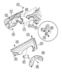 Genuine Mopar Fender Side Shield Panel 55257063AA. Fixed Price $16.33.