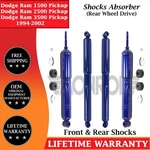 Monroe Oem Front & Rear Shocks For 1994-2002 Dodge Ram 1500/2500/3500 Pickup 2WD. Fixed Price $176.02.
