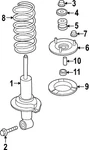 Genuine Nissan Strut Mount 56115-6KG0A. Fixed Price $28.23.