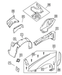 Genuine Mopar Fender Side Shield Panel Left 4783303AE. Fixed Price $36.67.