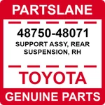 48750-48071 Toyota Oem Genuine Support Assy, Rear Suspension, Rh. Fixed Price $66.35.