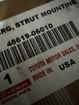 Genuine Toyota Suspension Strut Bearing (left Right) 48619-06010. Fixed Price $82.94.