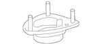 Genuine Porsche Suspension Shock Absorber Mount 9P1-513-353. Fixed Price $378.85.