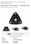 Genuine Motorcraft Suspension Strut Mount AD-1178. Fixed Price $45.00.