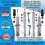 Kyb Oem Front Strut W/sway Bar Link & Rear Shock For 2000-2006 Toyota Tundra 4WD. Fixed Price $439.80.