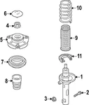 Genuine Volkswagen Strut Mount 1N3-412-331-A. Fixed Price $19.25.