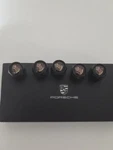 Universal Fits Porsche Tire Air Valve Stem Caps Cover For Cars 5 Count W/box. Fixed Price $26.99.