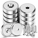 8PACK Neodymiumcup Magnets Strong Rare Earth Hole Wall Mount Disc W/screw. Fixed Price $12.67.