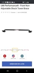 Umi Performance 2005-SB Front Non-adjustable Shock Tower Brace (black).. Fixed Price $100.00.