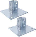 2 Pcs Post Base, 4 Holes Square Mount For 1-5/8" Single Strut Channel Securing. Fixed Price $33.40.