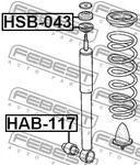 Febest Honda, Acura Spacer Bush, Shock Absorber HSB-043. Fixed Price $39.00.