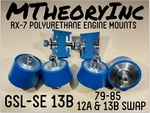 New Engine Mount Set Mazda RX-7 1979-1985 2PCS Polyurethane Mtheoryinc. Fixed Price $155.00.