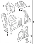 Genuine Volkswagen Strut Tower 1N3-805-116. Fixed Price $409.89.