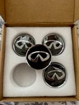 Infiniti Original Black Floating Wheel Hub Center Caps 63MM. Fixed Price $68.83.