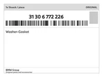 Genuine Bmw Washer-gasket 31-30-6-772-226 New. Fixed Price $10.10.