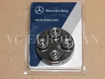 Mercedes-benz Genuine Tire Valve Stem Set, Silver Star On Black Oem. Fixed Price $21.49.