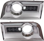 Evan Fischer Front Driver And Passenger Side Fog Light Trim Set Chrome. Fixed Price $107.99.