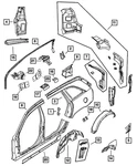 Genuine Mopar Shock Absorber Reinforcement Left 5054625AD. Fixed Price $16.04.
