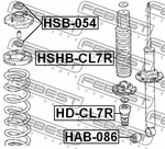 Febest 1995-2008 Acura Tl Rear Shock Absorber Bushing HSB-054. Fixed Price $39.00.