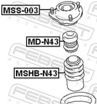 For Febest MSS-003 Front Shock Absorber Mounting. Fixed Price $37.92.