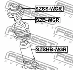 Febest Suzuki Front Shock Absorber Bearing Szb-wgr. Fixed Price $39.00.