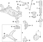 Genuine Volkswagen Strut Bearing 5Q0-412-249-F. Fixed Price $55.73.